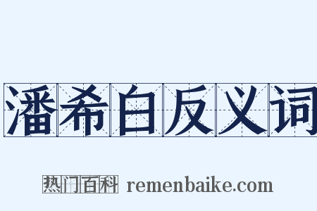 潘希白反义词是什么意思的图片